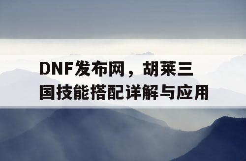 DNF发布网，胡莱三国技能搭配详解与应用