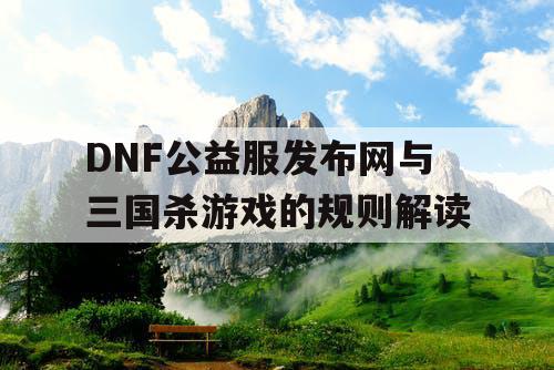 DNF公益服发布网与三国杀游戏的规则解读