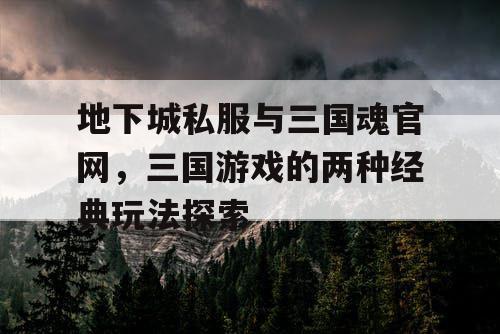 地下城私服与三国魂官网，三国游戏的两种经典玩法探索