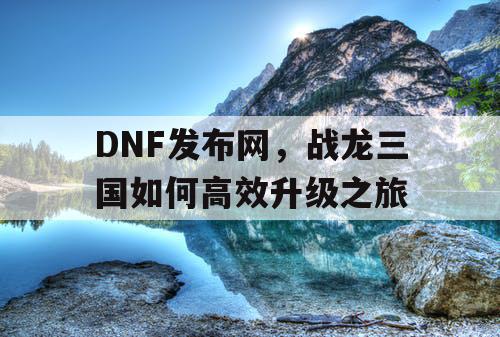 DNF发布网，战龙三国如何高效升级之旅