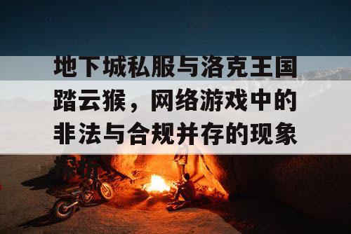 地下城私服与洛克王国踏云猴，网络游戏中的非法与合规并存的现象探析