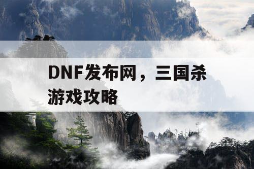 DNF发布网，三国杀游戏攻略