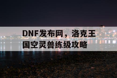 DNF发布网，洛克王国空灵兽练级攻略