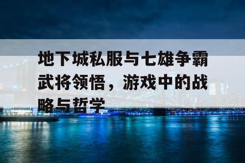 地下城私服与七雄争霸武将领悟，游戏中的战略与哲学